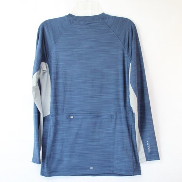 HANG TEN MENS UPF 50+ SUN TEE T SHIRT NWT LONG SLEEVE SZ SMALL BLUE GRAY POCKET - Picture 11 of 13